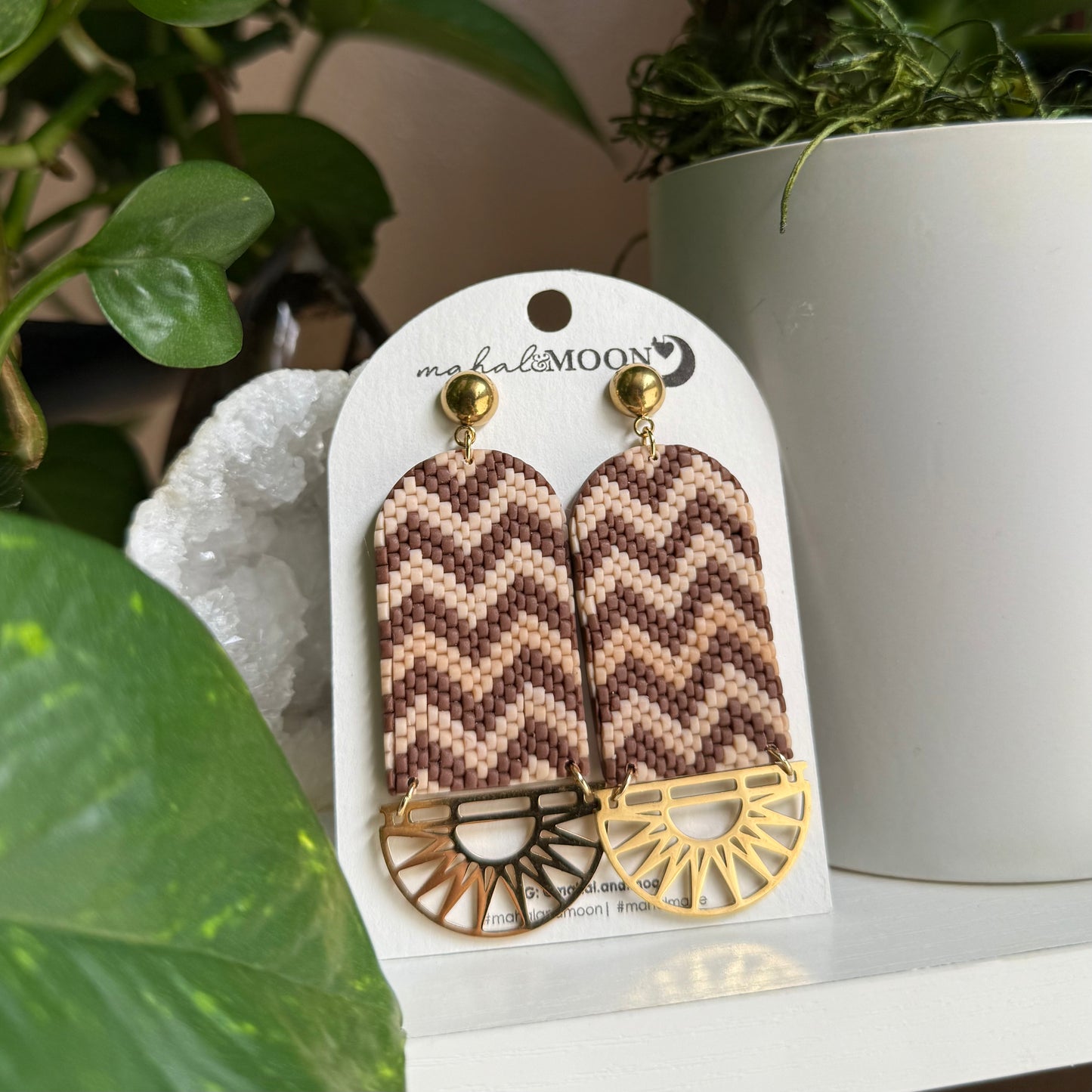 Textile inspired earrings 02