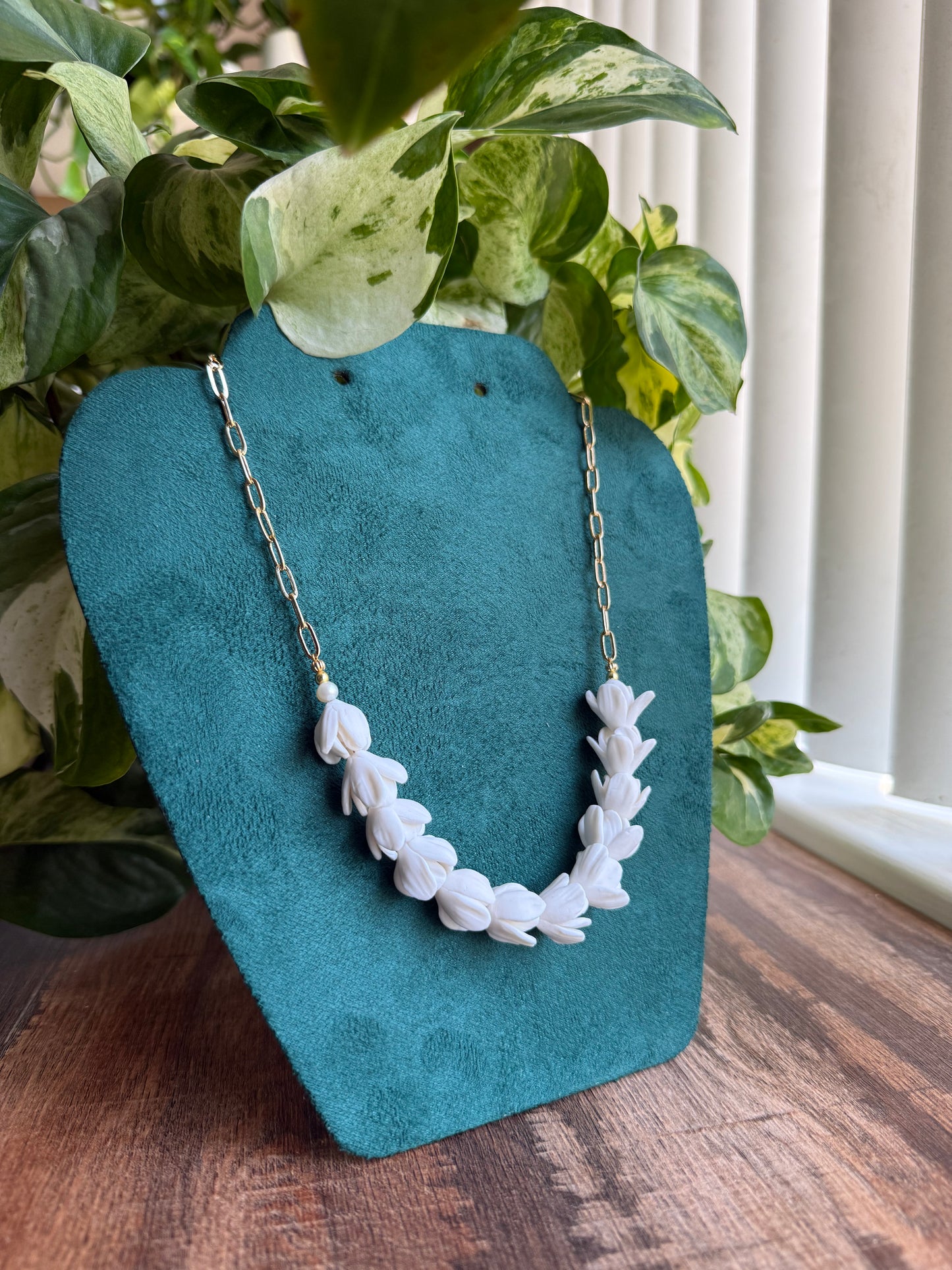 Sampaguita bud lei necklace