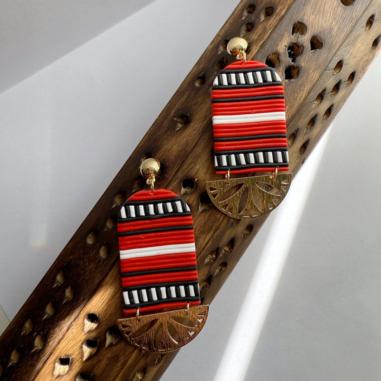 Textile inspired earrings 01