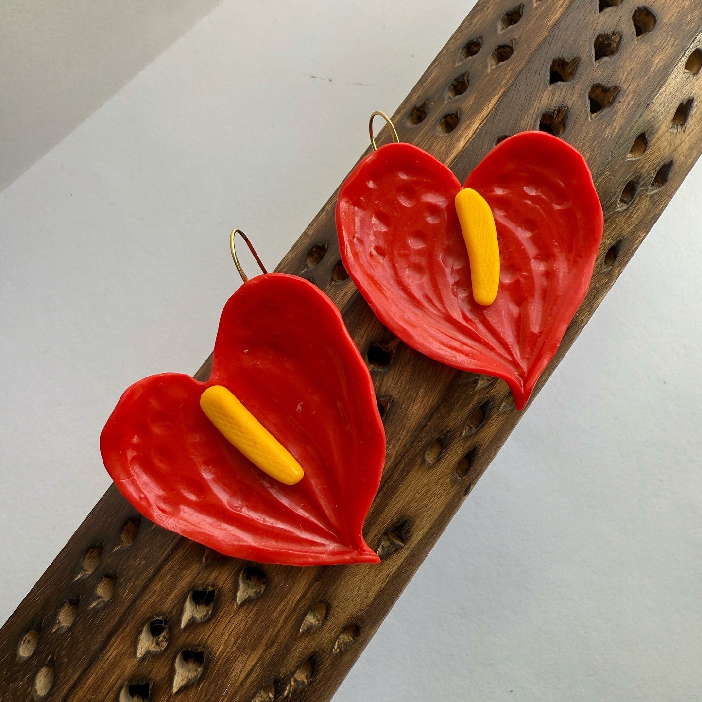 Anthurium earrings