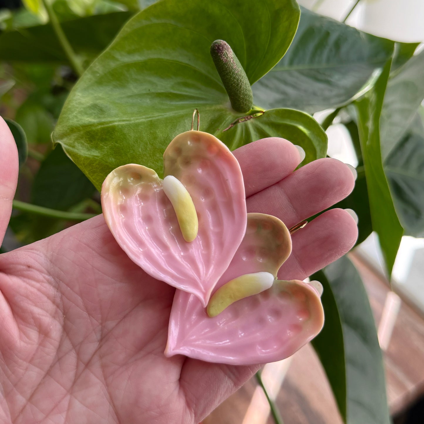 Anthurium earrings