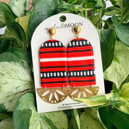 Textile inspired earrings 01