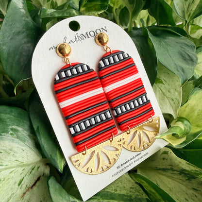 Textile inspired earrings 01