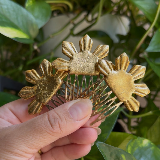 Golden araw hair comb