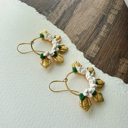 Sampaguita half araw earrings