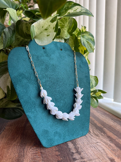 Sampaguita bud lei necklace