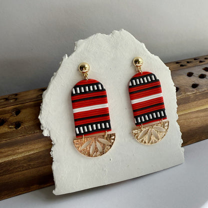 Textile inspired earrings 01