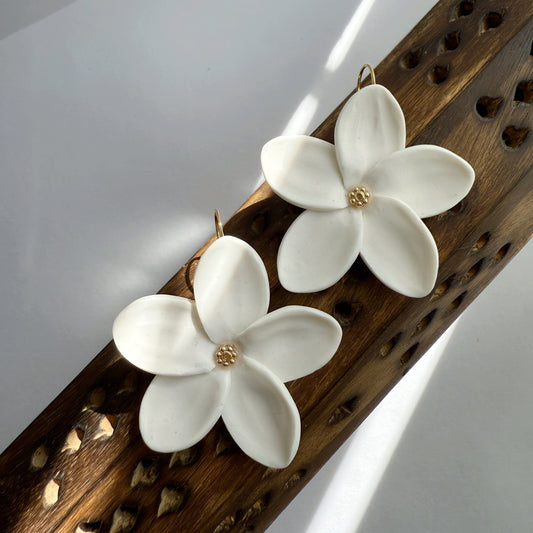 Plumeria earrings (large)