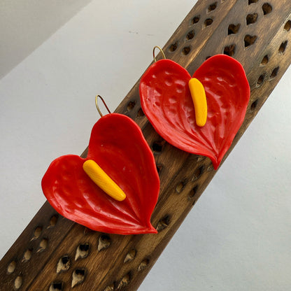 Anthurium earrings